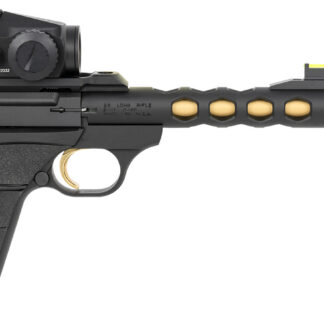 Browning 051582490 Buck Mark Vision SR 22 LR 10+1 5.90" Black Anodized/Gold Cerakote Ported Threaded Barrel, Matte Black Serrated Slide & Aluminum Frame, Vortex Crossfire Red Dot