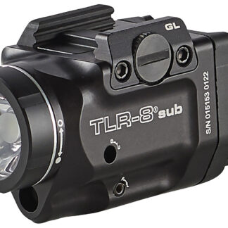 Streamlight 69411 TLR-8 Sub Gun Light with Red Laser  Black Anodized 500 Lumens White LED Glock 43X