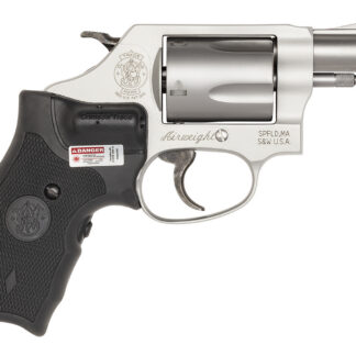 Smith & Wesson 163052 Model 637 w/Laser J-Frame 38 Special +P 5 Shot 1.88" Stainless Steel Barrel, Stainless Cylinder, Matte Silver Aluminum Frame, Black Crimson Trace Lasergrip