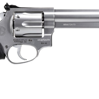 Rossi 2RM669 RM66  357 Mag 6 Shot 6"  Satin Stainless Steel Barrel, Cylinder & Frame Black Checkered Rubber Grip