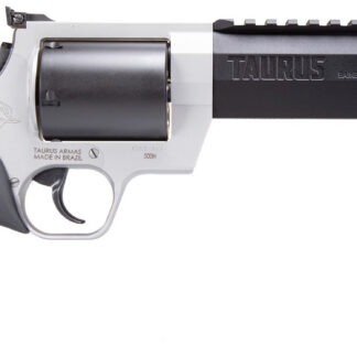 Taurus 2500065RH Raging Hunter  Large Frame 500 S&W Mag 5rd 6.75" Matte Black Ported/Target Crown Barrel, Matte Black Oxide Cylinder, Matte Stainless Stainless Steel Frame, Black Rubber Grip