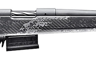 Bergara Rifles B14SM759 B-14 Crest 6.5 PRC 3+1 20" Fluted/Threaded, Sniper Gray Cerakote Barrel/Rec, Monte Carlo Carbon Fiber Stock with Black & Gray Splatter, Omni Muzzle Brake
