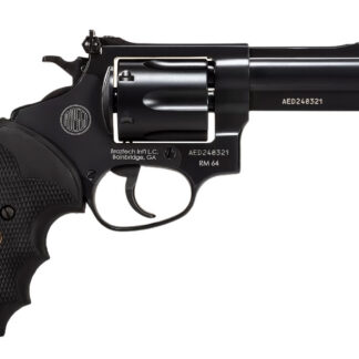 Rossi 2RM641 RM64  Medium Frame 357 Mag 6 Shot, 4" Black Steel Barrel, Cylinder & Frame, Black Textured Rubber Grip, Hammer Block Safety