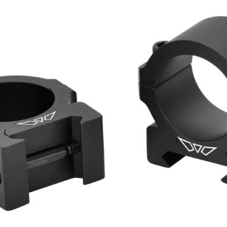 Warne V600M Horizontal Rings Vapor Matte Black 1" Low 0 MOA