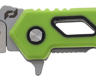 Schrade 1197645 Isolate Enrage 7 2.60" Folding Scalpel Plain Satin 420A Steel Blade, 4.25" Green Non-Slip Carbon Fiber Handle, Includes Blade Removal Tool/Case/Sheath/