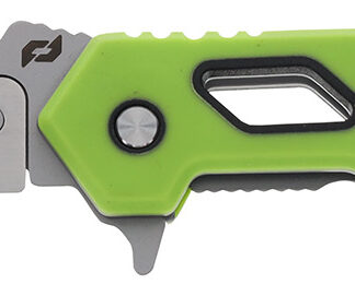 Schrade 1197646 Isolate Enrage 8 3" Scalpel Plain Satin 420A Steel Blade, Green Non-Slip Carbon Fiber Handle, Includes Blade Removal Tool/Case/Sheath/