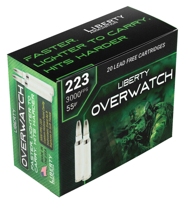 Liberty Ammunition LAOW223553000 OverWatch  223Rem 55gr 20 Per Box/50 Case