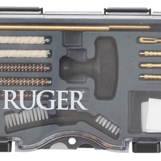Ruger 27822 Rimfire Cleaning Kit .22 Cal Bronze Bristles 12 Black Plastic Case
