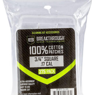 Breakthrough Clean BTCPS34375 Square Patches .17/.177 Cal 375 pieces