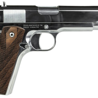 Tisas 10100513 1911 Regulator Full Size Frame 9mm Luger/38 Super 9+1 5" Stainless Steel Barrel, Polished Chrome Steel Serrated Slide, Chrome High Polished Steel Frame w/Beavertail, Turkish Walnut Grip
