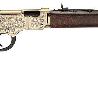 Henry H004D4 Golden Boy Deluxe 4th Edition 22 Short, 22 Long or 22 LR, 16 LR/21 Short Capacity, 20" Blued Octagon Barrel, Engraved Brasslite Rec, American Walnut Stock, Ad. Buckhorn Sights