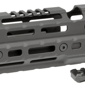 Midwest Industries MIAKALPHA100 Alpha  Drop-in Aluminum Black Hardcoat Anodized 5 Slot Picatinny Rail AK-Platform 10" Long Compatible w/M-LOK