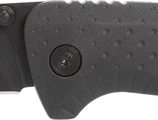 S.O.G SOG13110143 Adventure LB 3.50" Folding Drop Point Plain Black TiNi 5Cr15MoV Blade, Black Textured GRN Handle