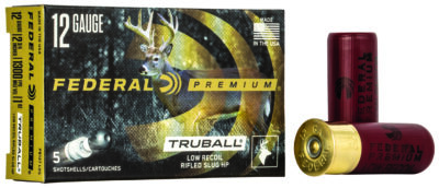 PREMIUM TRUBALL 12 GAUGE 2-3/4'' HOLLOW POINT SLUG SHOTGUN AMMO PREMIUM TRUBALL 12 GA 2-3/4'' 438GR HP SLUG 1300 FPS 5/BOX
