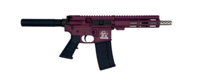 Great Lakes Firearms GL15223SSPCHY AR-15 Pistol 223 Wylde 30+1 7.50″ Stainless Barrel, Black Cherry Rec, 7″ M-LOK Handguard, Buffer Tube (No Brace), Black A2 Grip