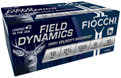 Fiocchi 12HV9P Field Dynamics  12Gauge 2.75″ 9Pellets 00Buck Shot 10 Per Box/25 Case