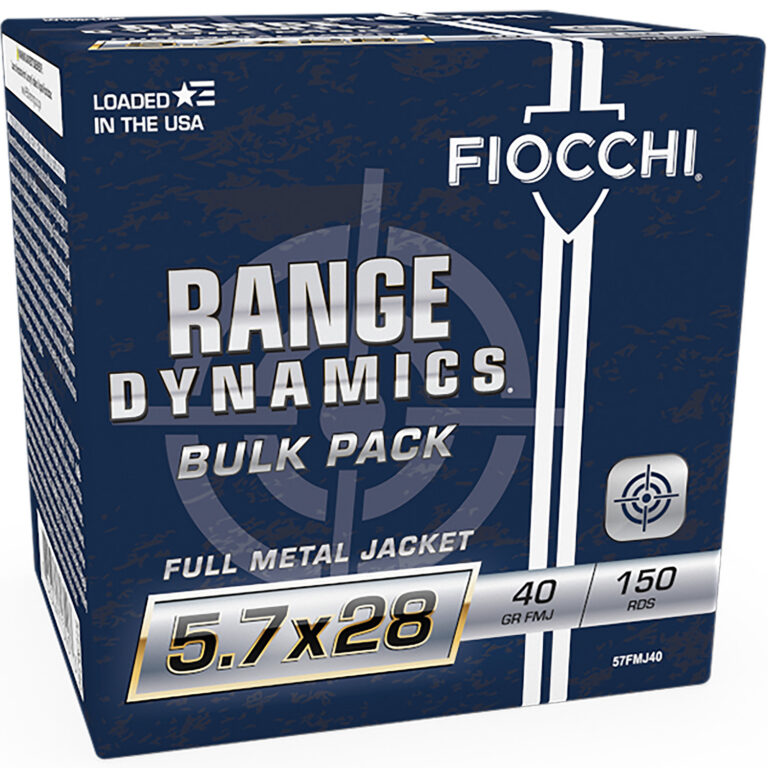 RANGE DYNAMICS 5.7X28MM RIFLE AMMO RANGE DYNAMICS 5.7X28MM 40GR FULL METAL JACKET 150/BOX