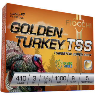 Fiocchi 410TSS9 Golden Turkey TSS 410Gauge 3" 13/16oz 9Shot 5 Per Box/10 Case