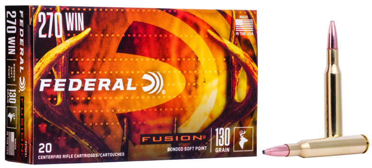 Federal F270FS1 Fusion  270Win 130gr Bonded Soft Point 20 Per Box/10 Case