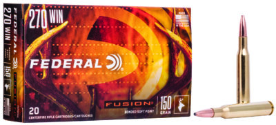 Federal F270FS2 Fusion  270Win 150gr Bonded Soft Point 20 Per Box/10 Case