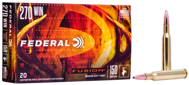 Federal F270FS2 Fusion  270Win 150gr Bonded Soft Point 20 Per Box/10 Case