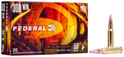 Federal F308FS1 Fusion  308Win 150gr Bonded Soft Point 20 Per Box/10 Case