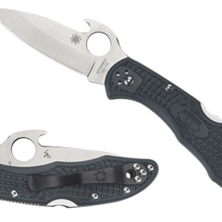 Sypderco Delica 4 Gray Lightweight Emerson Opener Plainedge