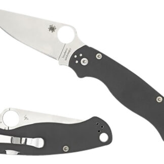 Spyderco C81GPDGY2 Para Military 2  3.47" Folding Plain Satin Maxamet Steel Blade/Dark Gray Textured G10 Handle Includes Pocket Clip