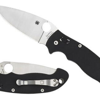 Spyderco C95GP2 Manix 2  XL 3.85" Folding Plain Satin CPM S30V SS Blade/Black Textured G10 Handle Includes Pocket Clip