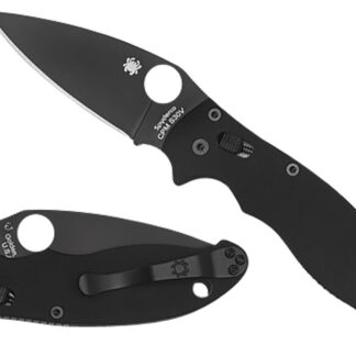 Spyderco C101GPBBK2 Manix 2  3.37" Folding Plain Black DLC CPM S30V SS Blade/Black Bi-Directional Texturing G10 Handle Includes Pocket Clip