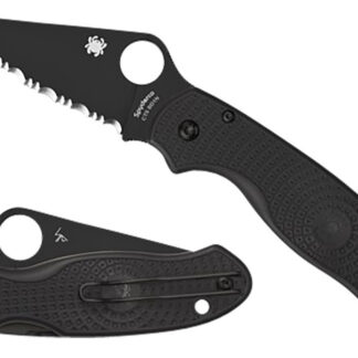 Spyderco C223PBBK Para 3 Lightweight 2.92" Folding Plain Black DLC CTS BD1N SS Blade/Black Textured FRN Handle Includes Pocket Clip