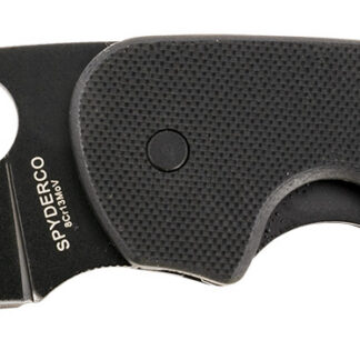 Spyderco C216GPBBK Efficient  2.98" Folding Plain Black DLC 8Cr13MoV SS Blade/Black Textured G10 Handle