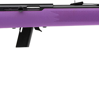Savage Arms 40219 64 F Full Size 22 LR 10+1 21" Matte Black Carbon Steel Barrel, Matte Black Grooved Carbon Steel Receiver, Purple Fixed Synthetic Stock, Right Hand
