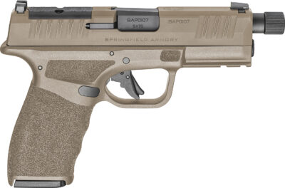 HELLCAT PRO OSP 9MM LUGER THREADED BARREL SEMI-AUTO HANDGUN HELLCAT PRO OSP 9MM LUGER 4.4” BBL (2)10RD MAG FDE