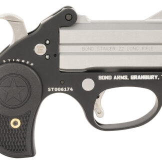Bond Arms Stinger Lite Alum Frame 22LR 2.5in Blk Gry brl blk plastic grips