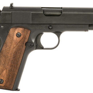 Tisas 10100116 1911 A1 Tank Commander 9mm Luger 9+1 4.25" Black Steel Barrel, Manganese Phosphate Coated Serrated Carbon Steel Slide & Frame w/Beavertail, Turkish Walnut Grip