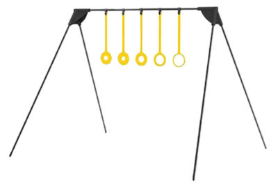 Caldwell 4002309 Ring Challenge Rimfire KYL Black/Yellow AR500 Steel Standing Includes 5 Rings