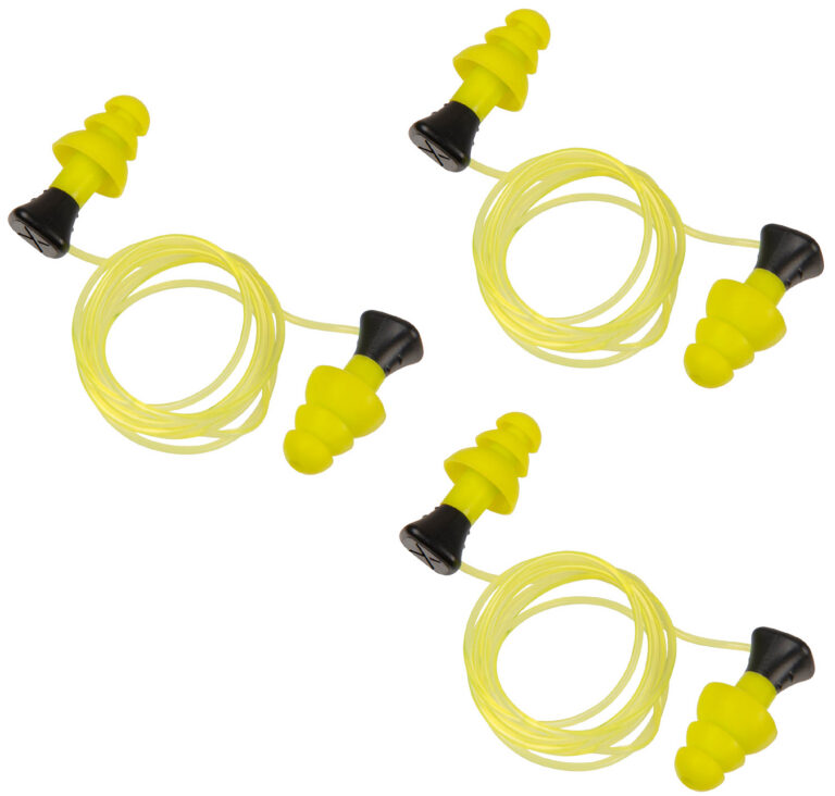 Allen 4118 Tethered Silicone Ear Plugs 26 dB Yellow 3 Pair