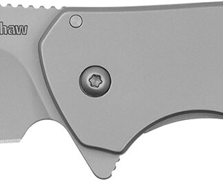 Kershaw 1416 Scour  3.30" Folding Drop Point Plain Bead Blasted 8Cr13MoV SS Blade, Bead Blasted Stainless Steel Handle