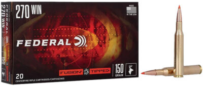Federal F270TFS2   270Win 150gr Fusion Tipped 20 Per Box/10 Case