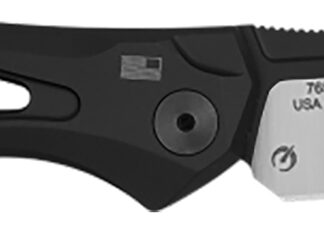 Kershaw 7650 Launch 13 Automatic 3.50" Folding Wharncliffe Plain Black Cerakote w/Satin Grind CPM 154 SS Blade, Black Anodized Aluminum Handle