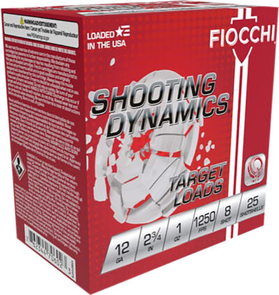 SHOOTING DYNAMICS 12 GAUGE 2-3/4” 1OZ #8 SHOT SHOTGUN AMMO SHOOTING DYNAMICS 12 GAUGE 2-3/4” 1 OZ #8 SHOT 25/BOX