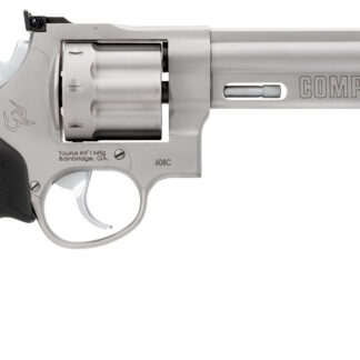 Taurus 2-608069CMP 608 Competition 357 Mag/38 Special +P 8 Shot 6" Matte Stainless Steel Barrel, Cylinder & Frame, Black Finger Grooved Grip, Transfer Bar Safety, Exposed Hammer