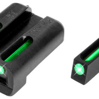 TruGlo TG131ST2 TFO  Green/Tritium/Fiber Optic Front Sight-Green/Tritium/Fiber Optic Rear Sight Sig Sauer P-Series #6 Front/#8 Rear