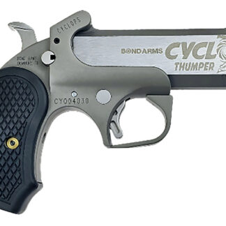 Bond Arms BACY Cyclops Thumper 50 AE 1 Shot 4.25" Black/SS Stainless Steel Barrel, Black Rough & Tumble Stainless Steel Frame, Black B6 Resin Grips