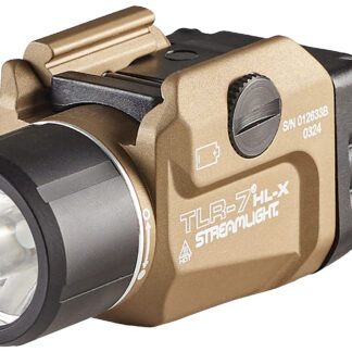 Streamlight 69459 TLR-7 HL-X USB Gun Light  Flat Dark Earth 500/1,000 Lumens White LED