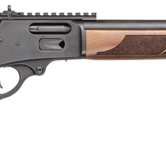 Smith & Wesson 13811 1854  45 Long 9+1 19.25" Black Armornite Threaded Barrel, Black Armornite Picatinny Rail Stainless Steel Receiver, Fixed Walnut w/Textured Grip Panels Stock, Large Loop