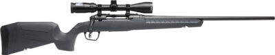 Savage Arms 32173 Axis 2 XP Combo Full Size 243 Win 4+1 22″ Black Sporter Barrel, Black Carbon Steel Receiver Drilled & Tapped, Gray Fixed Synthetic Stock, Weaver 3-9x40mm Scope, Right Hand