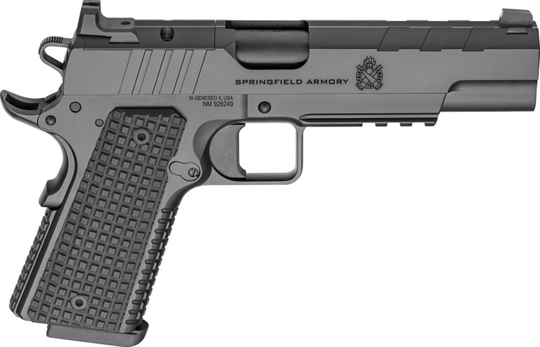 Springfield Armory PX9229LAOS 1911 Emissary 9mm 9+1 5" Stainless Steel Barrel Optic Ready Black Carbon Steel Slide VZ Grips Thin-Line G10 Grip