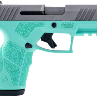 Taurus 1-GX2939C-10 GX2  9mm Luger 10+1 3.37" Matte Stainless Steel Barrel, Matte Serrated Stainless Steel Slide, Cyan Polymer Frame w/Picatinny Rail, Polymer Grip